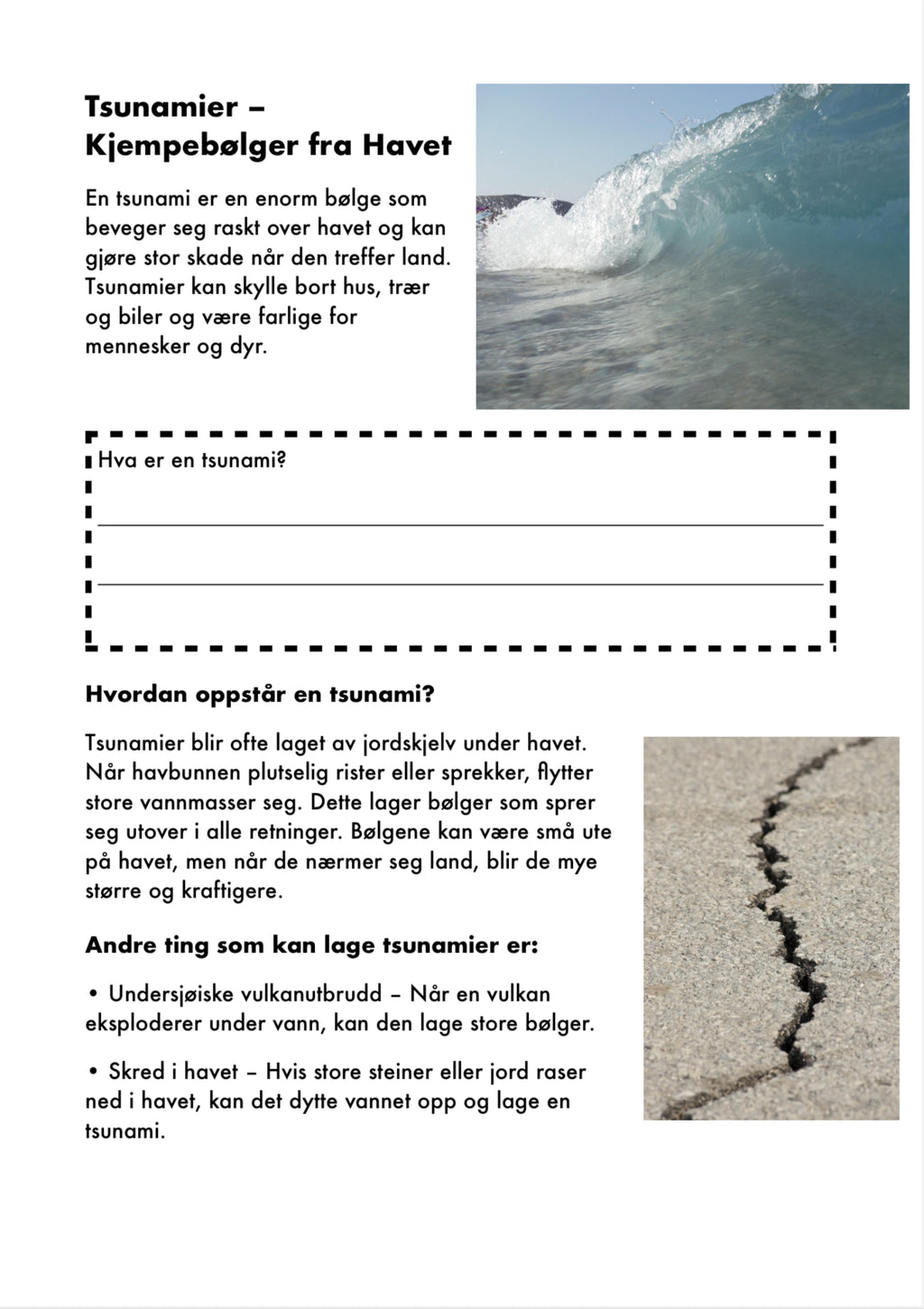 Arbeidshefte Tsunami