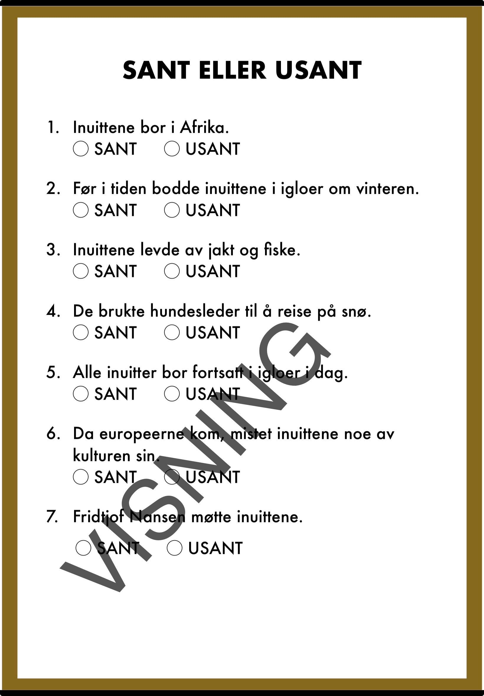 Arbeidshefte Inuittene