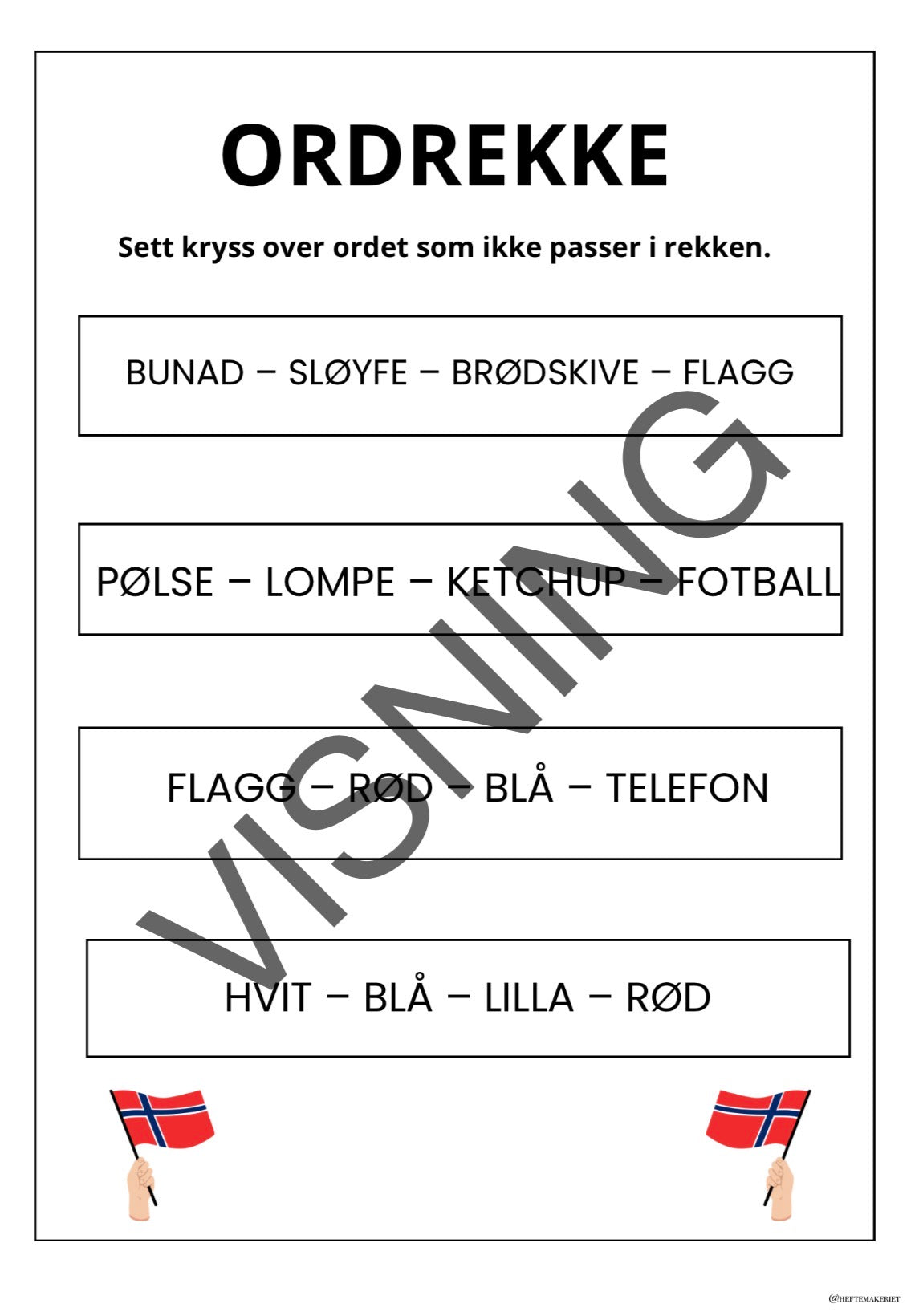 17. mai Arbeidshefte 1.-2. trinn
