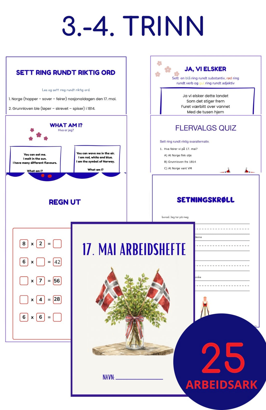 17. mai Arbeidshefte 3.-4. trinn