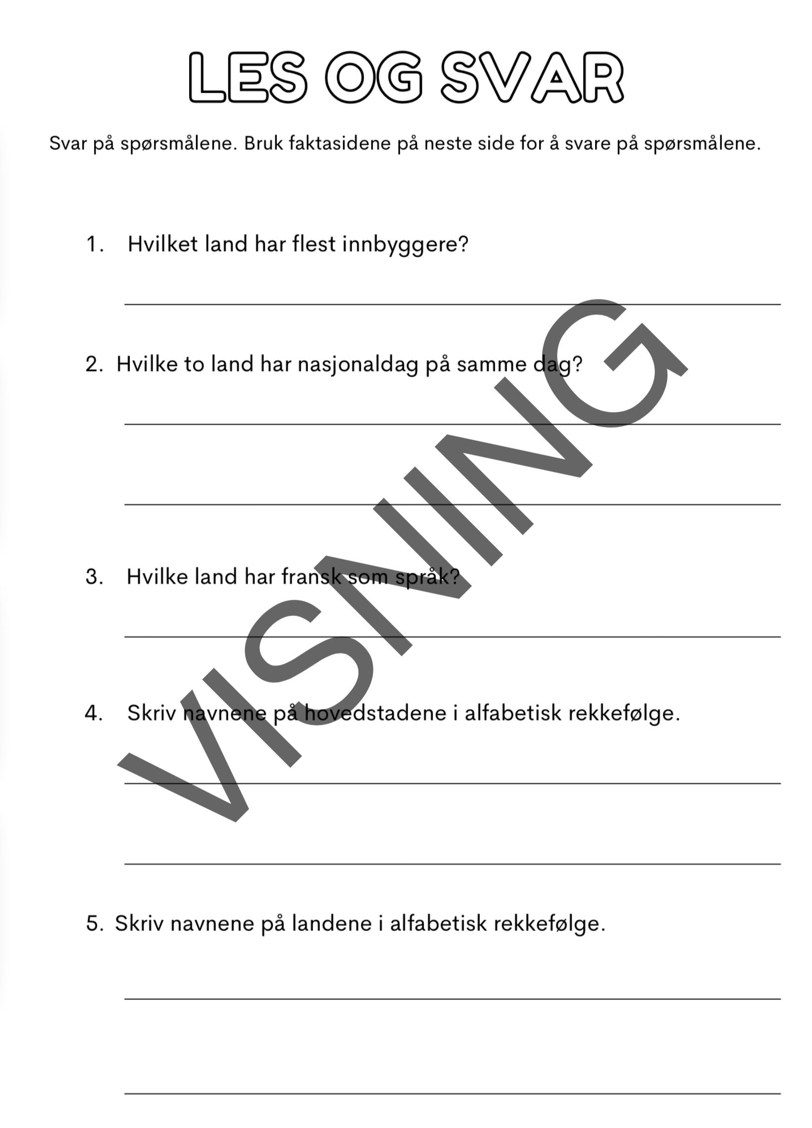 Fotball-VM Aktivitetshefte