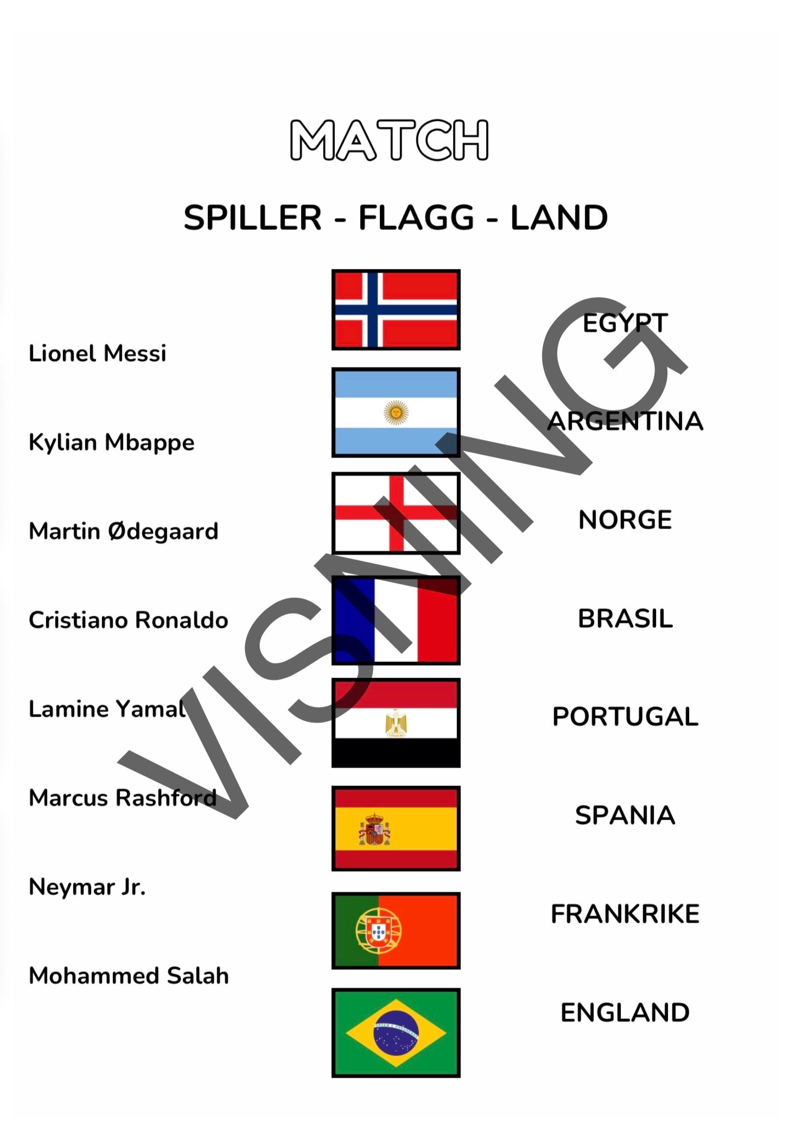 Fotball-VM Aktivitetshefte