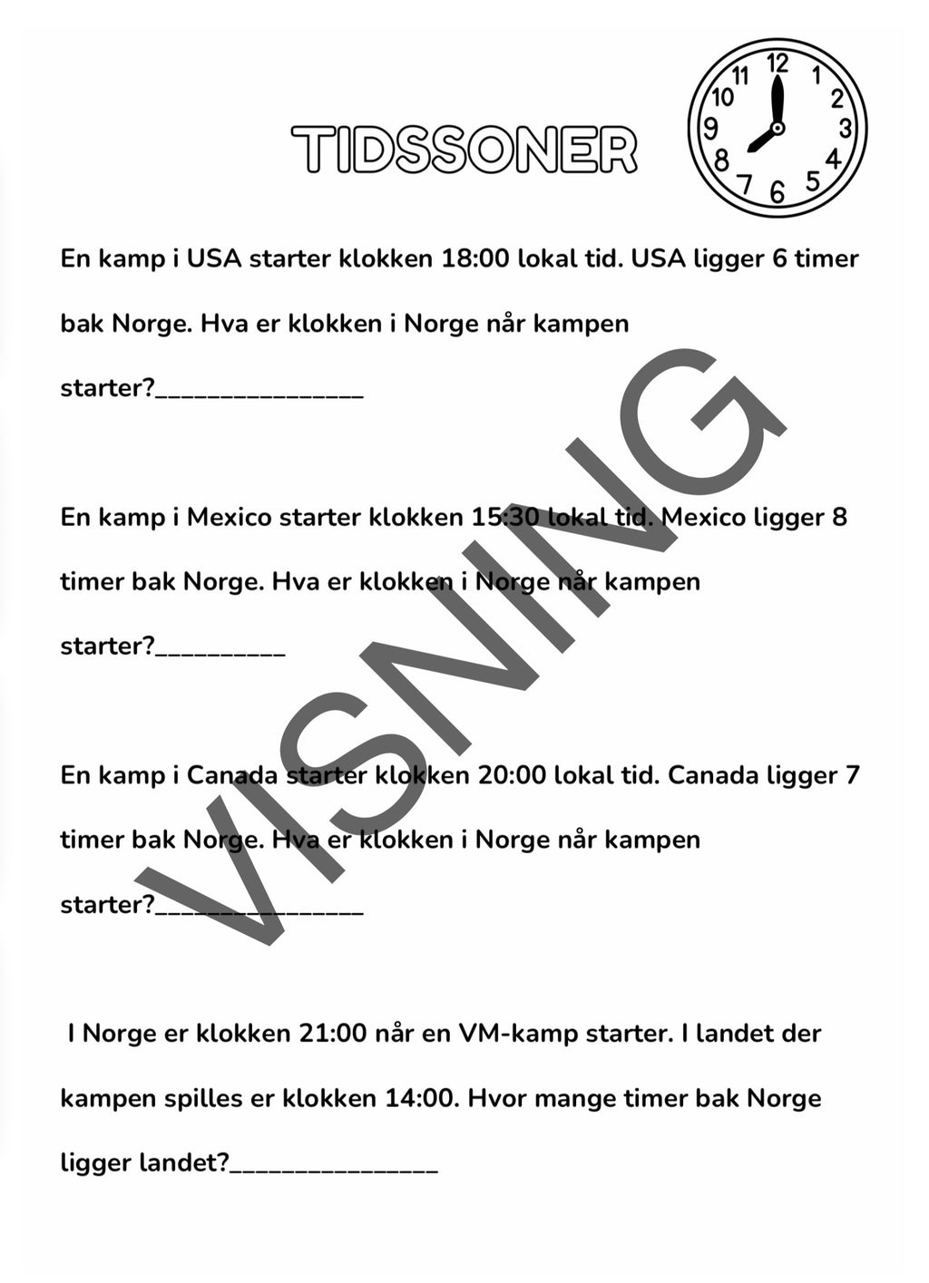 Fotball-VM Aktivitetshefte