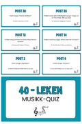 40-leken Musikk-Quiz (med og uten svaralternativer)